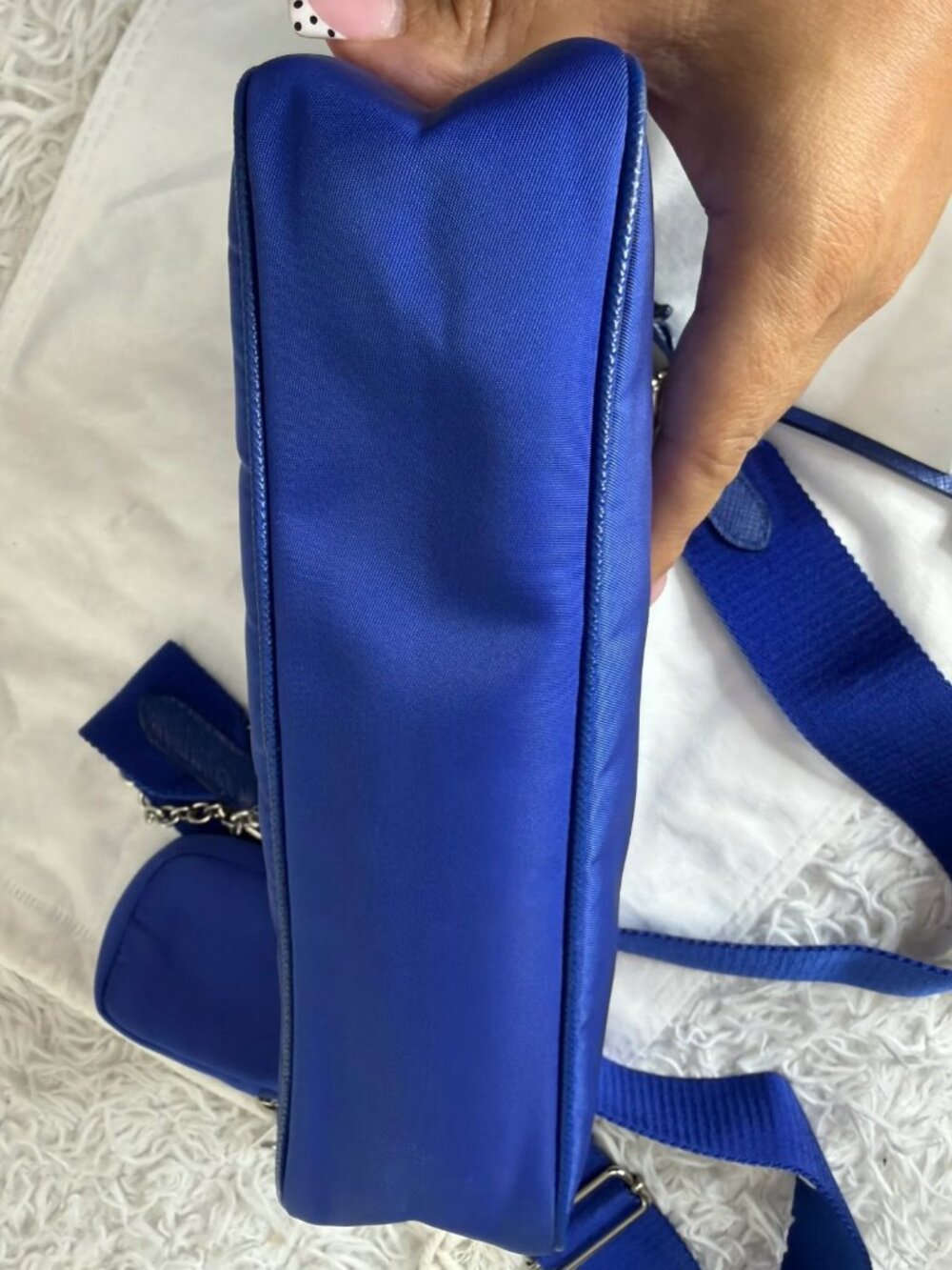 PRADA Re-Edition 2005 Shoulder Bag in Blue - Picture 9 of 15